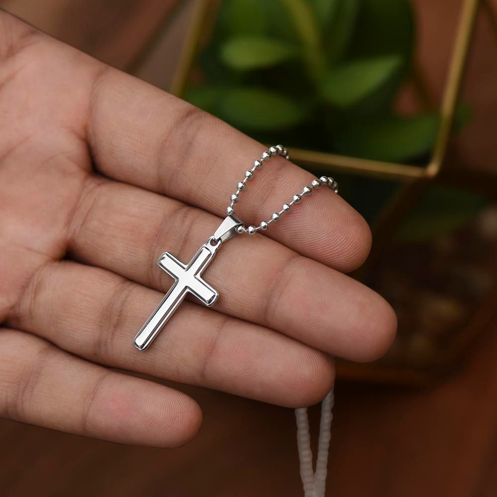 stainless cross necklace