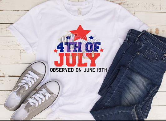 4th of July observed